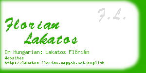 florian lakatos business card