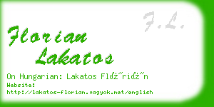 florian lakatos business card